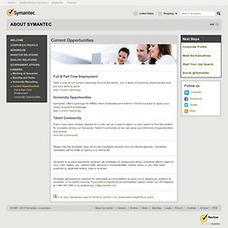 Current Opportunities - Symantec Corp.