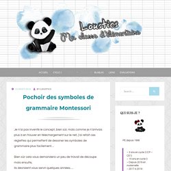 Pochoir des symboles de grammaire Montessori