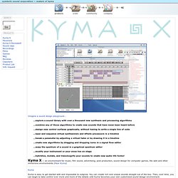 Symbolic Sound Kyma: Products WebHome