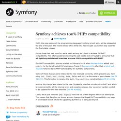 Symfony achieves 100% PHP7 compatibility