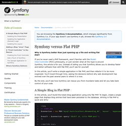 Symfony versus Flat PHP (Symfony 4.1 Docs)