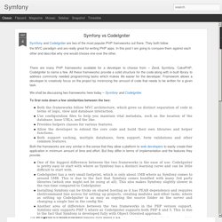 Symfony: Symfony vs CodeIgniter