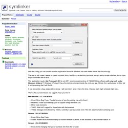 symlinker - Symbolic Link Creator. GUI for mklink, Microsoft Windows symlink utility