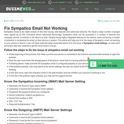 Fix Sympatico Email Not Working