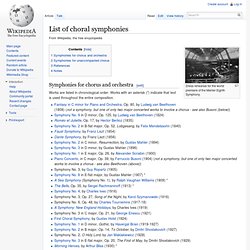 List of choral symphonies