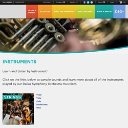 Dallas Symphony Orchestra: Instruments