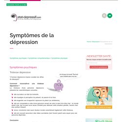 Symptômes - État dépressif
