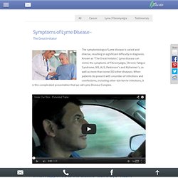 Symptoms of Lyme Disease - The Great Imitator