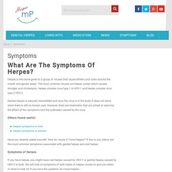 Symptoms - Herpes Information