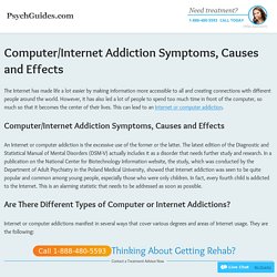 Signs and Symptoms of Internet or Computer Addiction