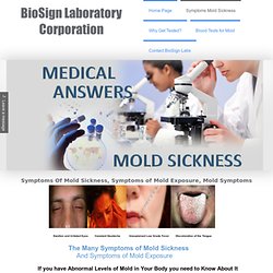 Symptoms Of Mold Sickness and Black Mold Illness