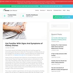 Top Signs And Symptoms Telling You About Kidney Stones