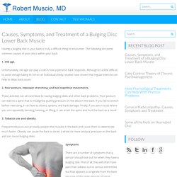 Causes, Symptoms, and Treatment of a Bulging Disc Lower Back Muscle