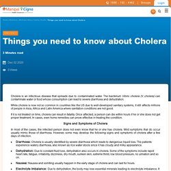 Cholera: Causes, Symptoms, Treatment, Prevention & Control
