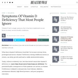 Symptoms Of Vitamin D Deficiency That Most People Ignore