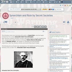 Synarchism and Rule by Secret Societies, page 1