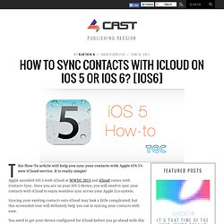 How to sync contacts with iCloud on iOS 5