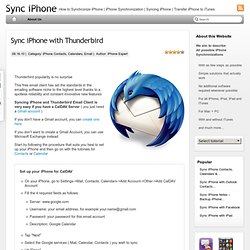 Sync iPhone with Thunderbird