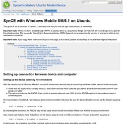 Installation/Ubuntu/ModernDevice - SynCE Wiki
