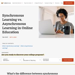 Synchronous Learning vs. Asynchronous Learning in Online Education
