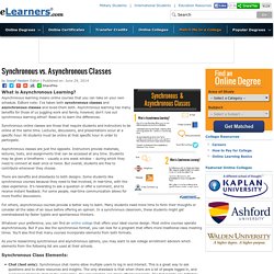 Synchronous vs. Asynchronous Classes