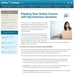 Flipping Your Online Course with Synchronous Sessions