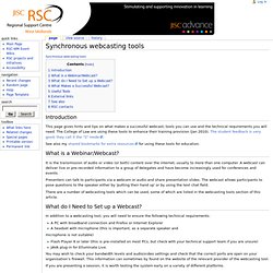 Synchronous webcasting tools - RSCWMWiki