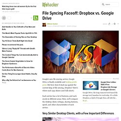Desktop File Syncing Faceoff: Dropbox vs. Google Drive