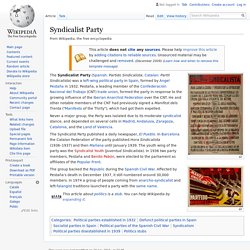 Syndicalist Party - Wikipedia