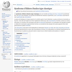 Syndrome d'Ehlers-Danlos type classique