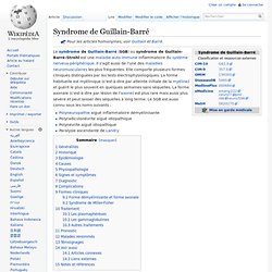 Syndrome de Guillain-Barré
