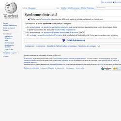 Syndrome obstructif