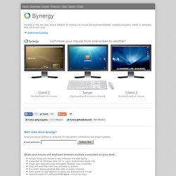 Synergy - Mouse and keyboard sharing software