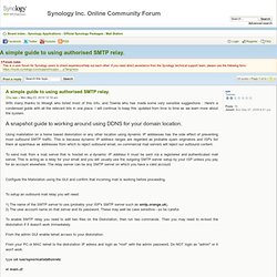Inc. Online Community Forum - NEW NAS Experience -Ver Tema - A simple guide to using authorised SMTP relay.