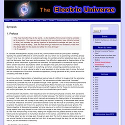 Synopsis of The Electric Universe