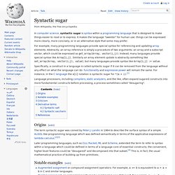 Syntactic sugar