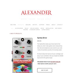 Syntax Error — Alexander