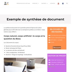 Exemple de synthèse de document - BTS Support à l'Action ...