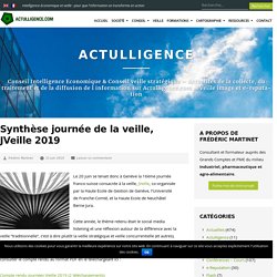 Synthèse journée de la veille, JVeille 2019 – Actulligence