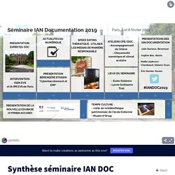Synthèse séminaire IAN DOC 2019