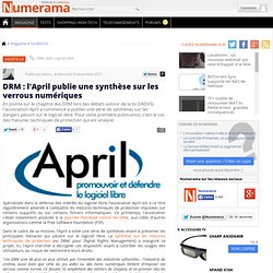 DRM : l'April publie une synthèse sur les verrous numériques