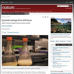 Synthetic-biology firms shift focus