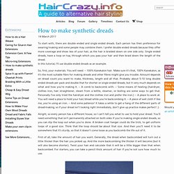 How to make synthetic dreads