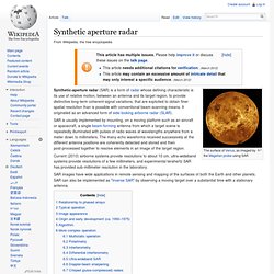 Synthetic aperture radar - Wiki