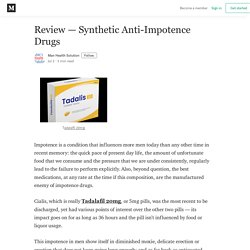 Review — Synthetic Anti-Impotence Drugs - Man Health Solution - Medium