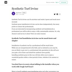 Synthetic Turf Irvine - Ajay Kumar - Medium