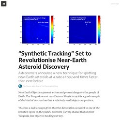 “Synthetic Tracking” Set to Revolutionise Near-Earth Asteroid Discovery  — The Physics arXiv Blog