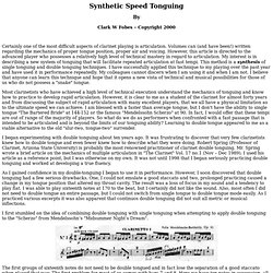Synthetic Speed Tonguing