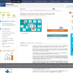 Tableaux de bord avec Excel et Power BI - Synthétiser les données pour piloter la performance