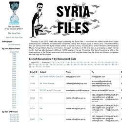 Syria Files - List of documents - - Pale Moon